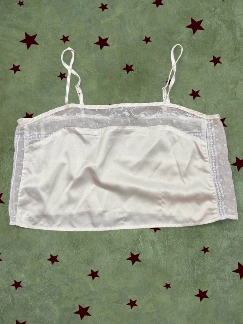 Women’s White Lace-Trim Camisole Top